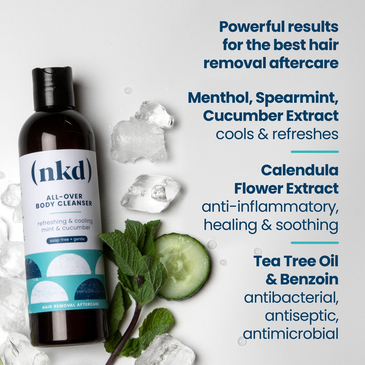 All-Over Body Cleanser – pH Balanced Anti-Bacterial Liquid Body Wash, Ideal for Sensitive Skin and Waxing Aftercare