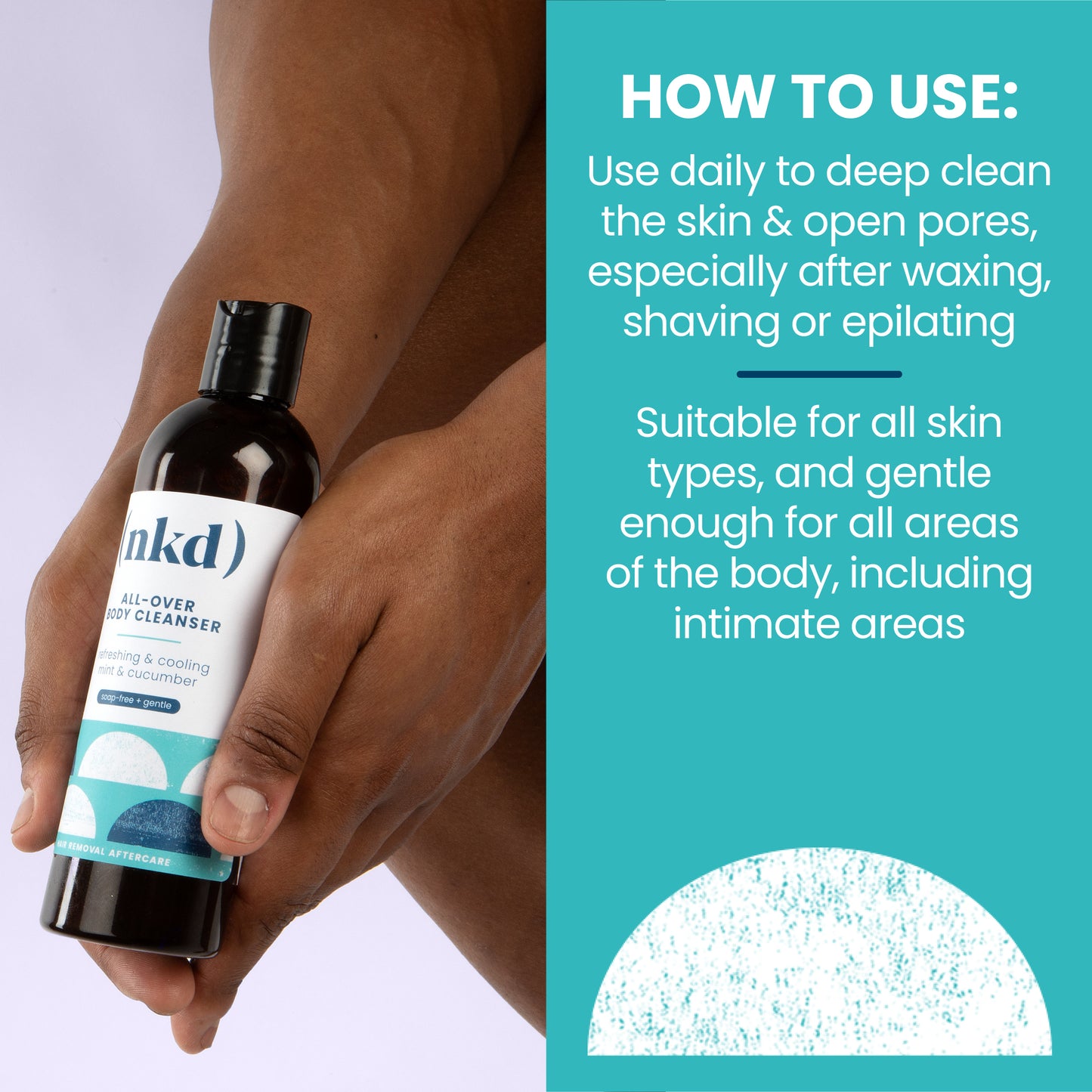 All-Over Body Cleanser – Soap-Free Gentle Cleanser for Sensitive Skin, Best Natural Skin Cleanser for Post Wax Care