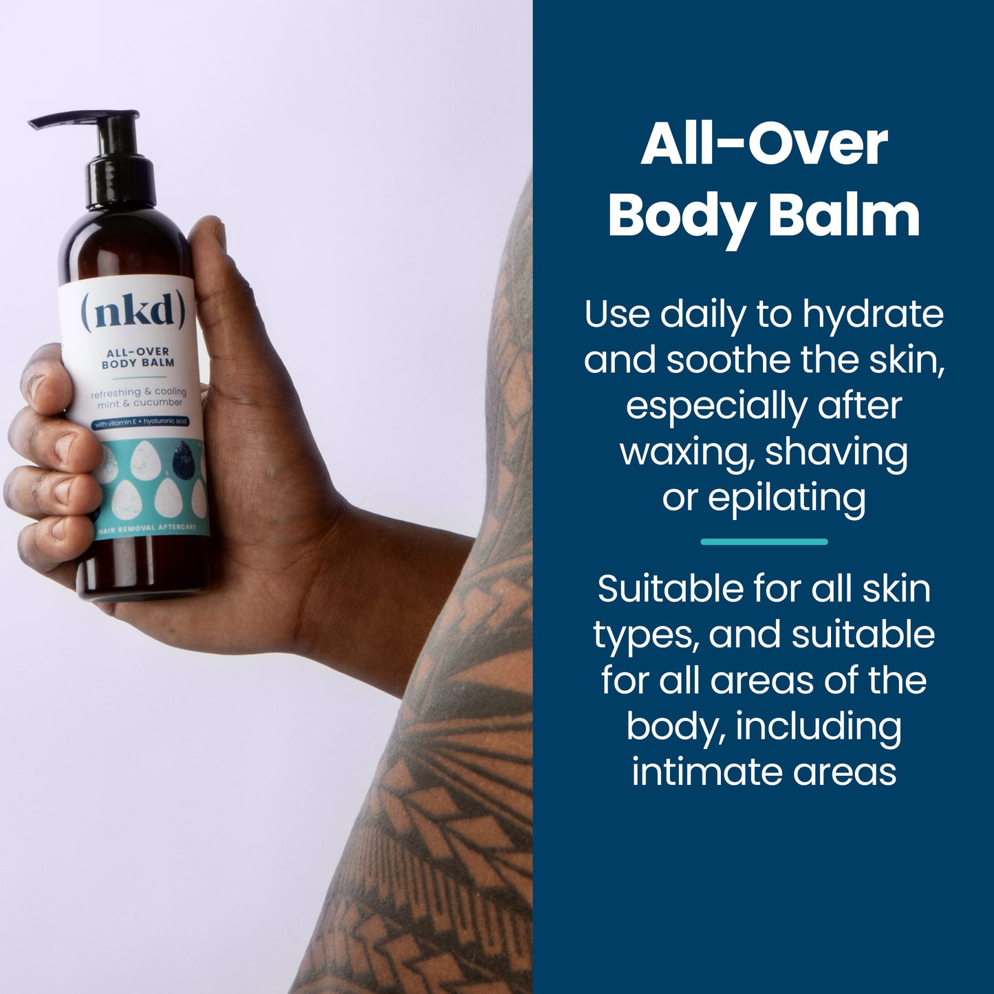 (nkd) Essential Waxing & Shaving Aftercare Kit – All-Over Body Scrub and All-Over Body Balm for hair removal aftercare