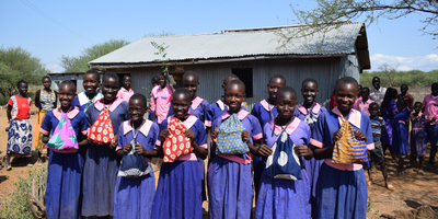 Hygiene kits delivered to a community in Kenya