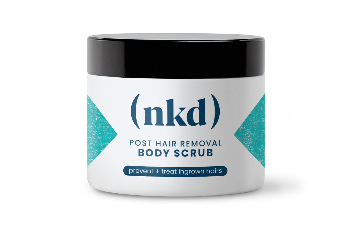 (nkd) Mini All-Over Body Scrub 50g for hair removal aftercare and ingrown hair prevention
