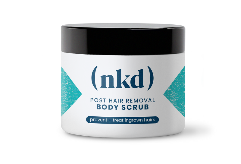 (nkd) Mini All-Over Body Scrub 50g for hair removal aftercare and ingrown hair prevention
